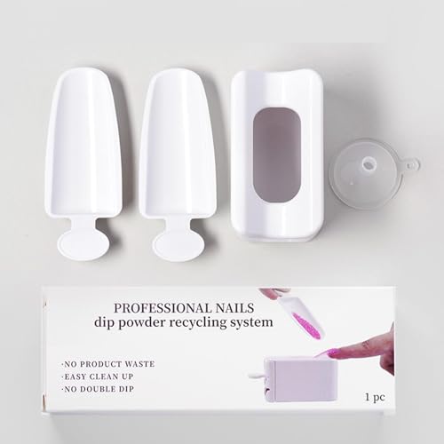 Nail Dip Powder Tray - Portable Dip Powder Recycling Case | Dip Powder Recycling Tray System With Scoop | 2-in-1 Rhinestones Gems Decorations Recycling Case, Manicure Accessories For Women Girls von Lumiscent