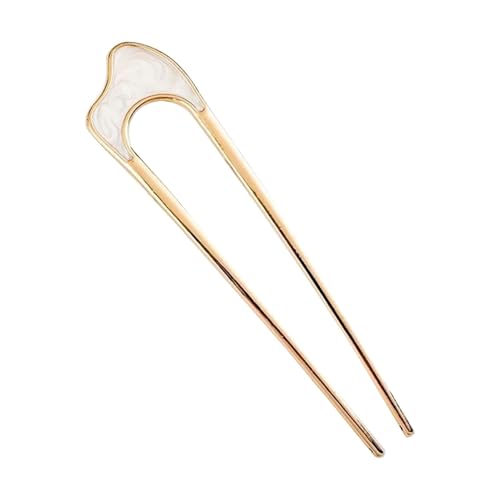Vintage U-förmige Haarnadel aus Metall – Haargabel aus Metall | Kurzhaarfrisur-Accessoires Haarstäbe | Haarstäbchen aus Metall | Haar- -Pins | Metall-U-förmige Haar-Seitenkämme für Frauen, Mädch von Lumiscent