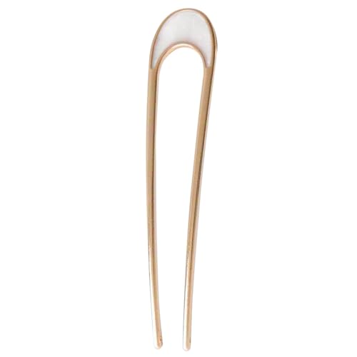 Vintage U-förmige Haarnadel aus Metall – Haargabel aus Metall | Kurzhaarfrisur-Accessoires Haarstäbe | Haarstäbchen aus Metall | Haar- -Pins | Metall-U-förmige Haar-Seitenkämme für Frauen, Mädch von Lumiscent