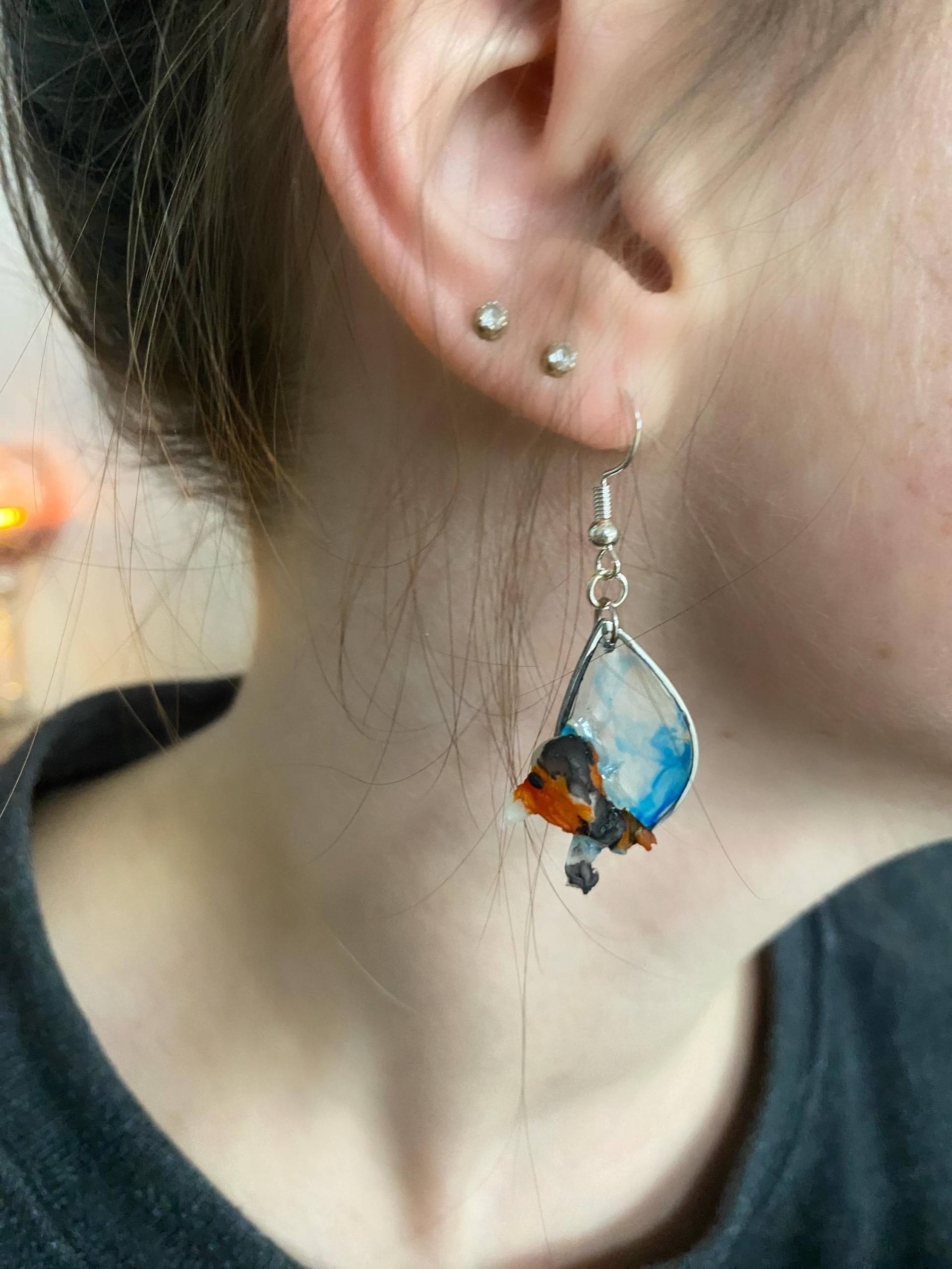 Fantasy Earrings - Polymerclay Handmade, Minimalist Jewelry, Ooak, Fish Pond, Tonschmuck, Tonohrring, Hängeohrring, Fischschmuck Fantasy Earrings - Polymerclay Handmade, Minimalist Jewelry, Ooak, Fish Pond, Tonschmuck, Tonohrring, Hängeohrring, Fischschmuck von LumisfantaSea