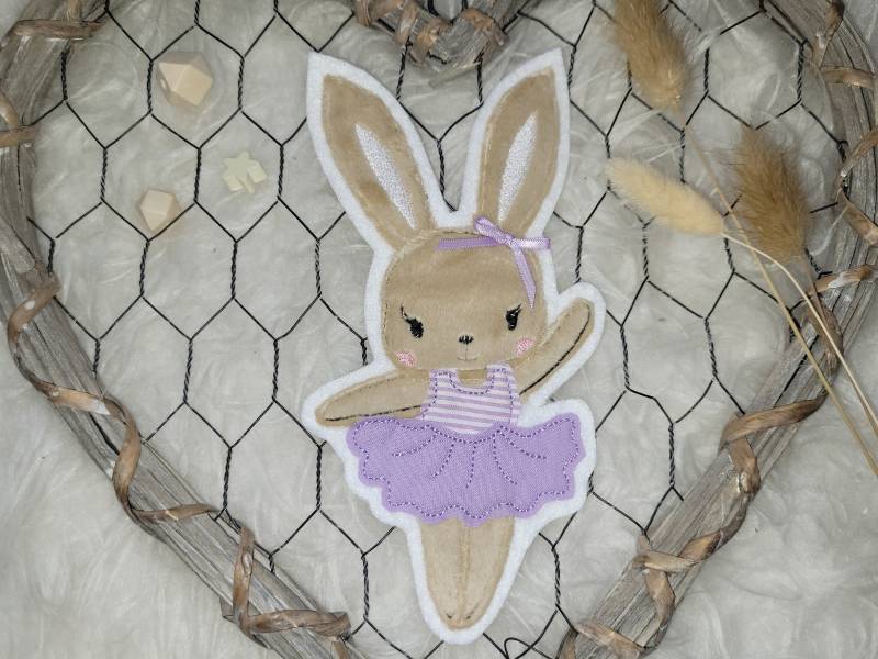 Applikation Ballerina Hase, Aufnäher, Flicken Applikation Ballerina Hase, Aufnäher, Flicken von Lummpitz