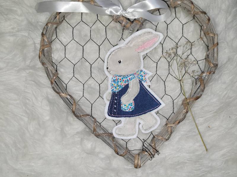 Applikation Hasen Mädchen, Aufnäher, Flicken Applikation Hasen Mädchen, Aufnäher, Flicken von Lummpitz