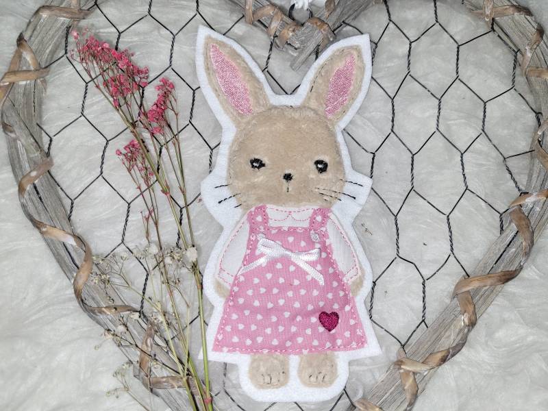 Applikation Hasen Mädchen, Aufnäher, Flicken Applikation Hasen Mädchen, Aufnäher, Flicken von Lummpitz