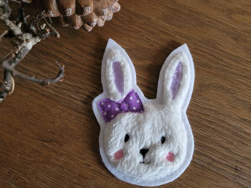 Applikation Hasenkopf Dame, Aufnäher, Flicken Applikation Hasenkopf Dame, Aufnäher, Flicken von Lummpitz