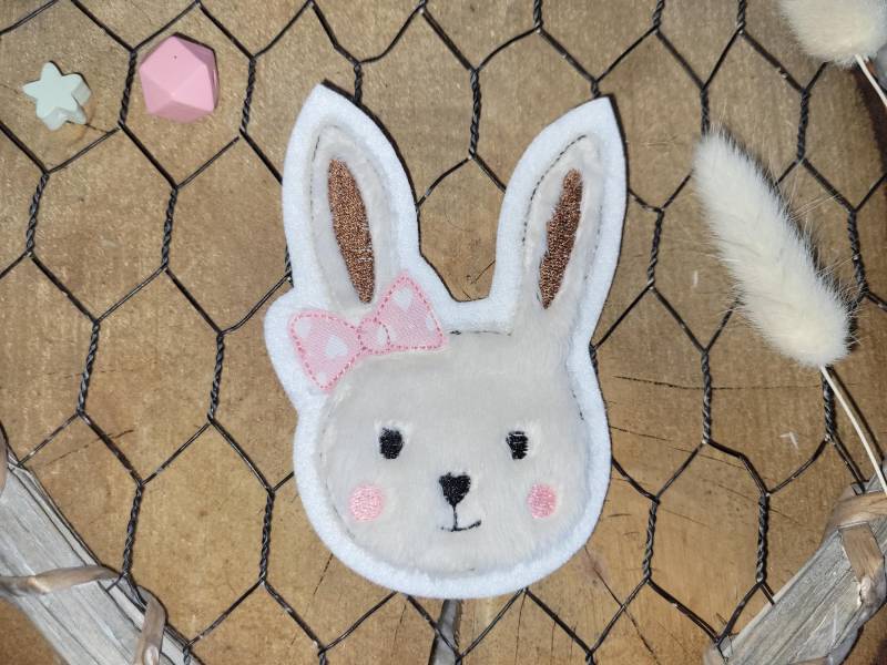 Applikation Hasenkopf Dame, Aufnäher, Flicken Applikation Hasenkopf Dame, Aufnäher, Flicken von Lummpitz