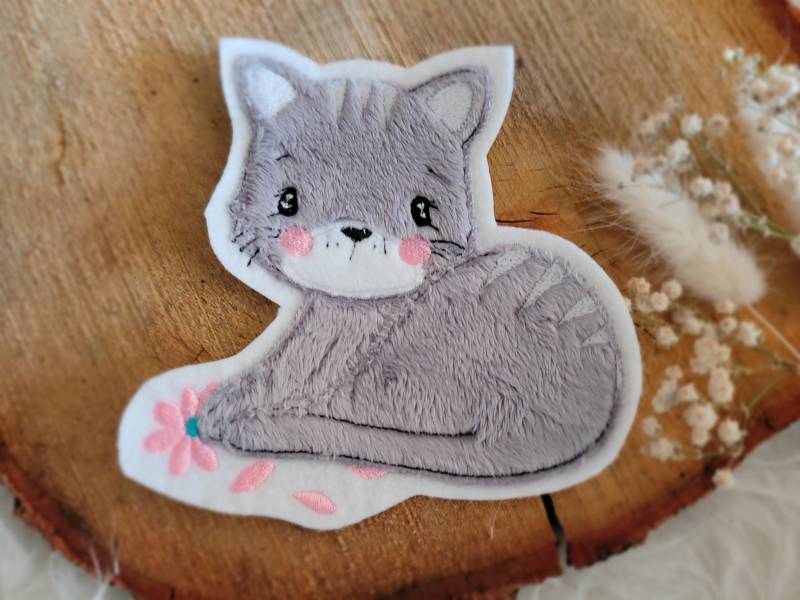 Applikation Katze, Button, Aufnäher Applikation Katze, Button, Aufnäher von Lummpitz