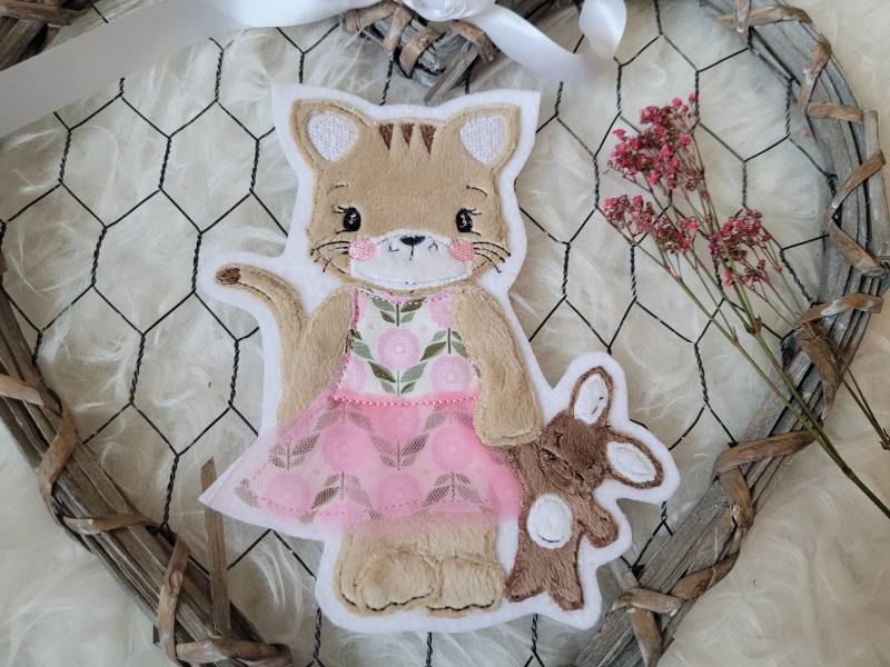 Applikation Katze Kyra, Button, Aufnäher Applikation Katze Kyra, Button, Aufnäher von Lummpitz