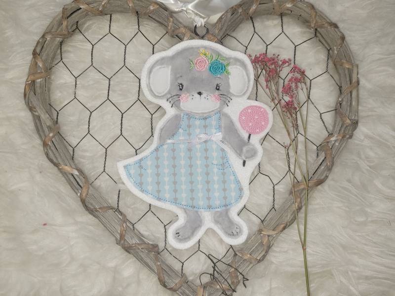 Applikation Maus Mimi, Button, Aufnäher Applikation Maus Mimi, Button, Aufnäher von Lummpitz