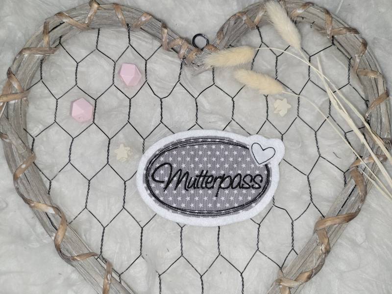 Applikation Mutterpass, Mamapass Applikation Mutterpass, Mamapass von Lummpitz