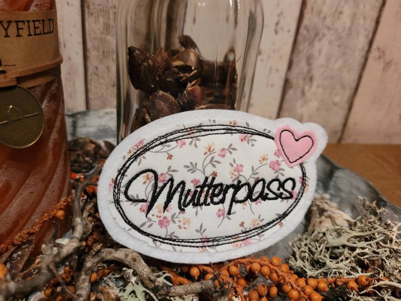 Applikation Mutterpass, Mamapass Applikation Mutterpass, Mamapass von Lummpitz