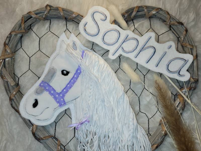 Applikation Set Pferdekopf Und Name, Wollmähne, Halfter, Schultütenset, Aufnäher, Pferd, Wunschname Applikation Set Pferdekopf Und Name, Wollmähne, Halfter, Schultütenset, Aufnäher, Pferd, Wunschname von Lummpitz