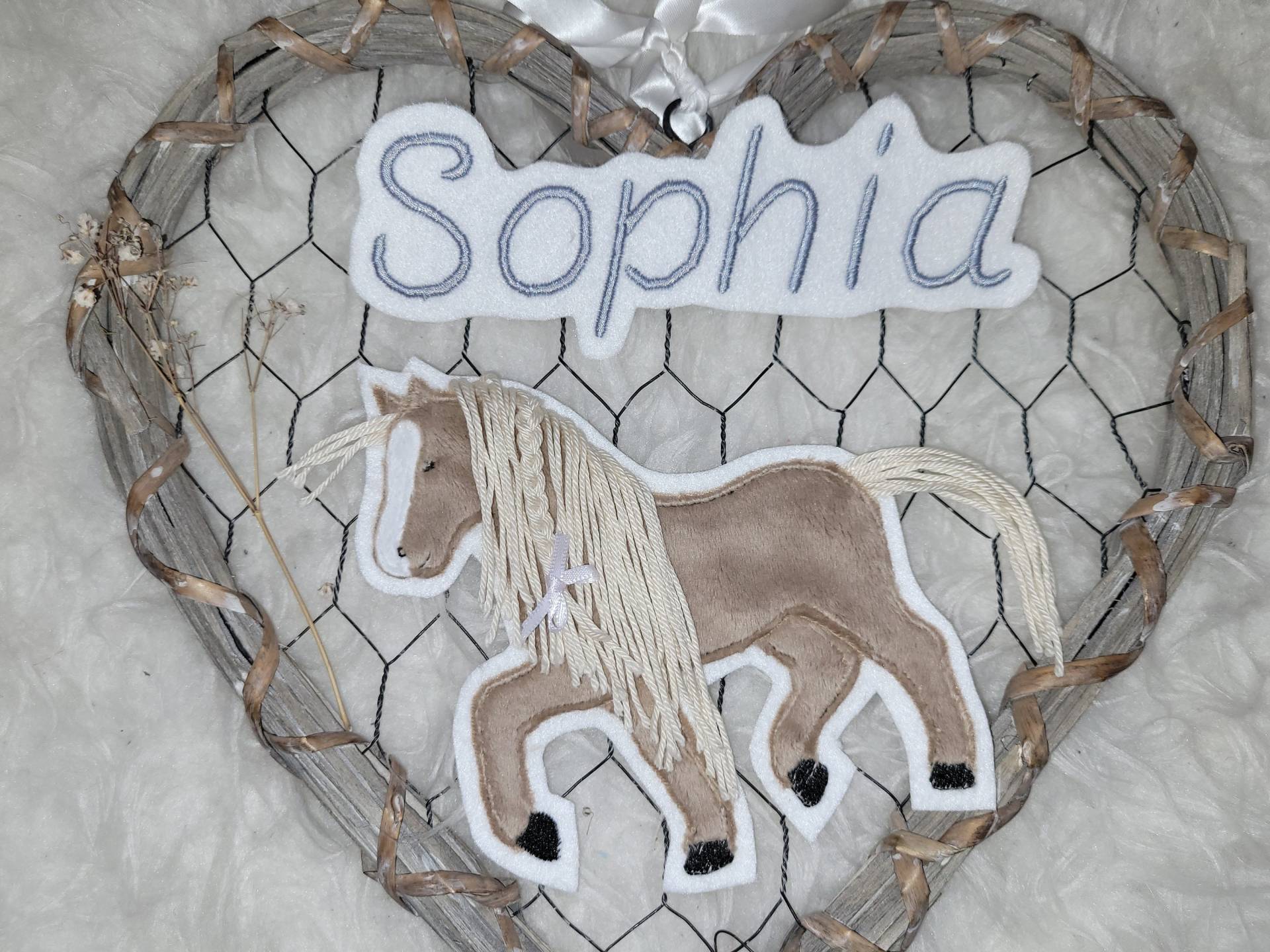 Set, Applikation Pferd Und Name, Wunschname, Schultüte, Aufnäher, Wollmähne, Schultütenset Set, Applikation Pferd Und Name, Wunschname, Schultüte, Aufnäher, Wollmähne, Schultütenset von Lummpitz