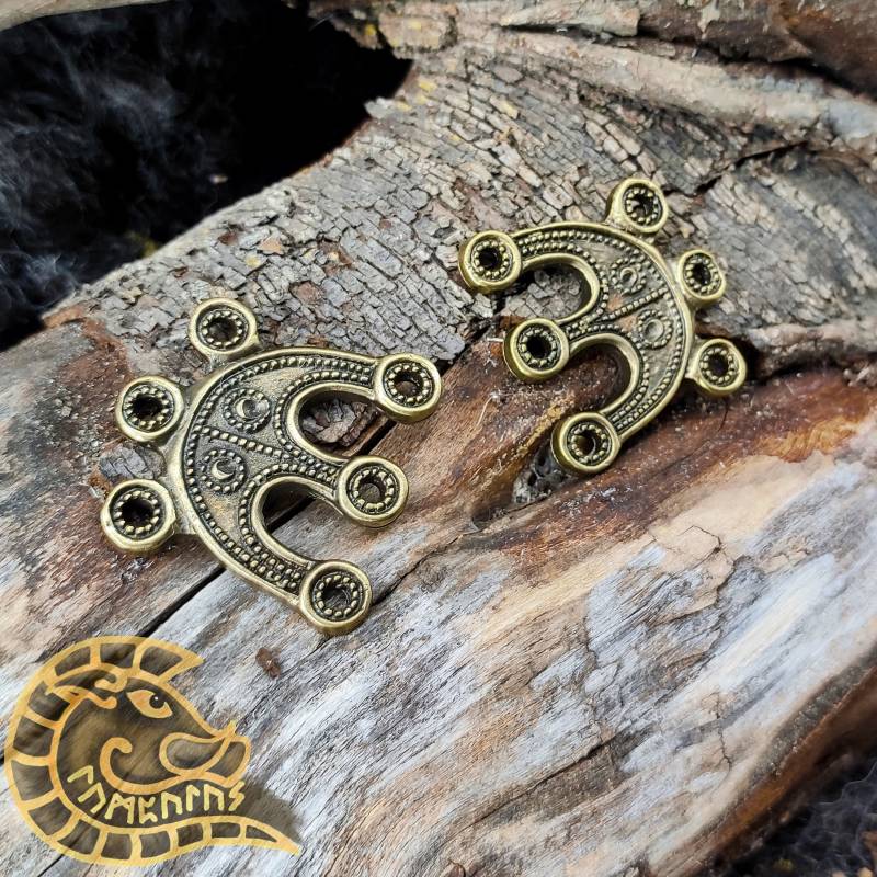 Kettenverteiler Gotland Schweden Wikinger Schmuck Fibeln Kette Norse Valkyre Larp Mittelalter von Lumpulus