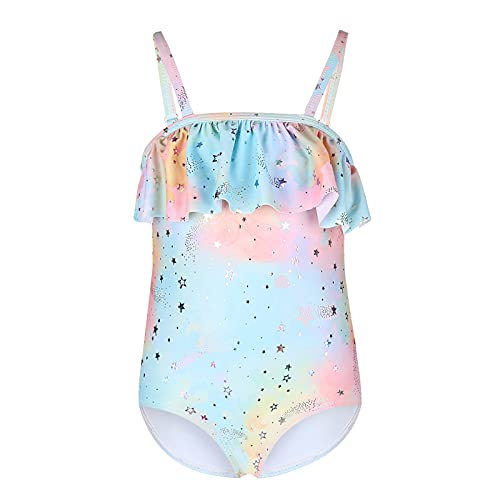 Einteiliger Tankini von Unicorn, Blau, Einhorn, 4-5 Jahre von Luna Una