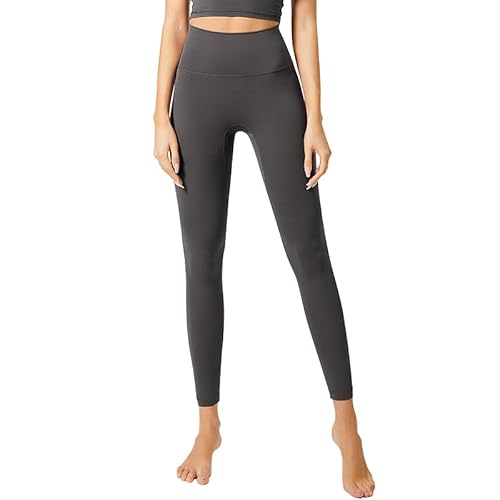 Luna & Sun Dehnbare Yogahose für Damen, hohe Taille, Workout, Bauchkontrolle, Leggings mit Gesäßtasche, grau dunkel, Groß Luna & Sun Dehnbare Yogahose für Damen, hohe Taille, Workout, Bauchkontrolle, Leggings mit Gesäßtasche, grau dunkel, Groß von Luna & Sun