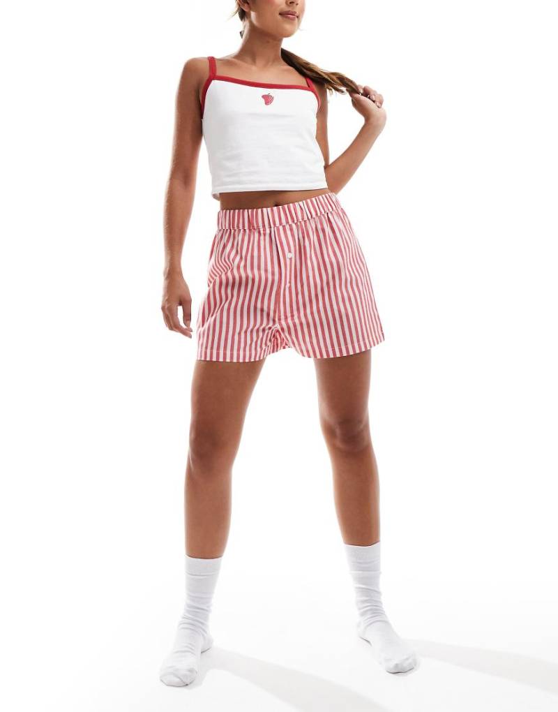 Luna - Boxershorts in Rot gestreift von Luna