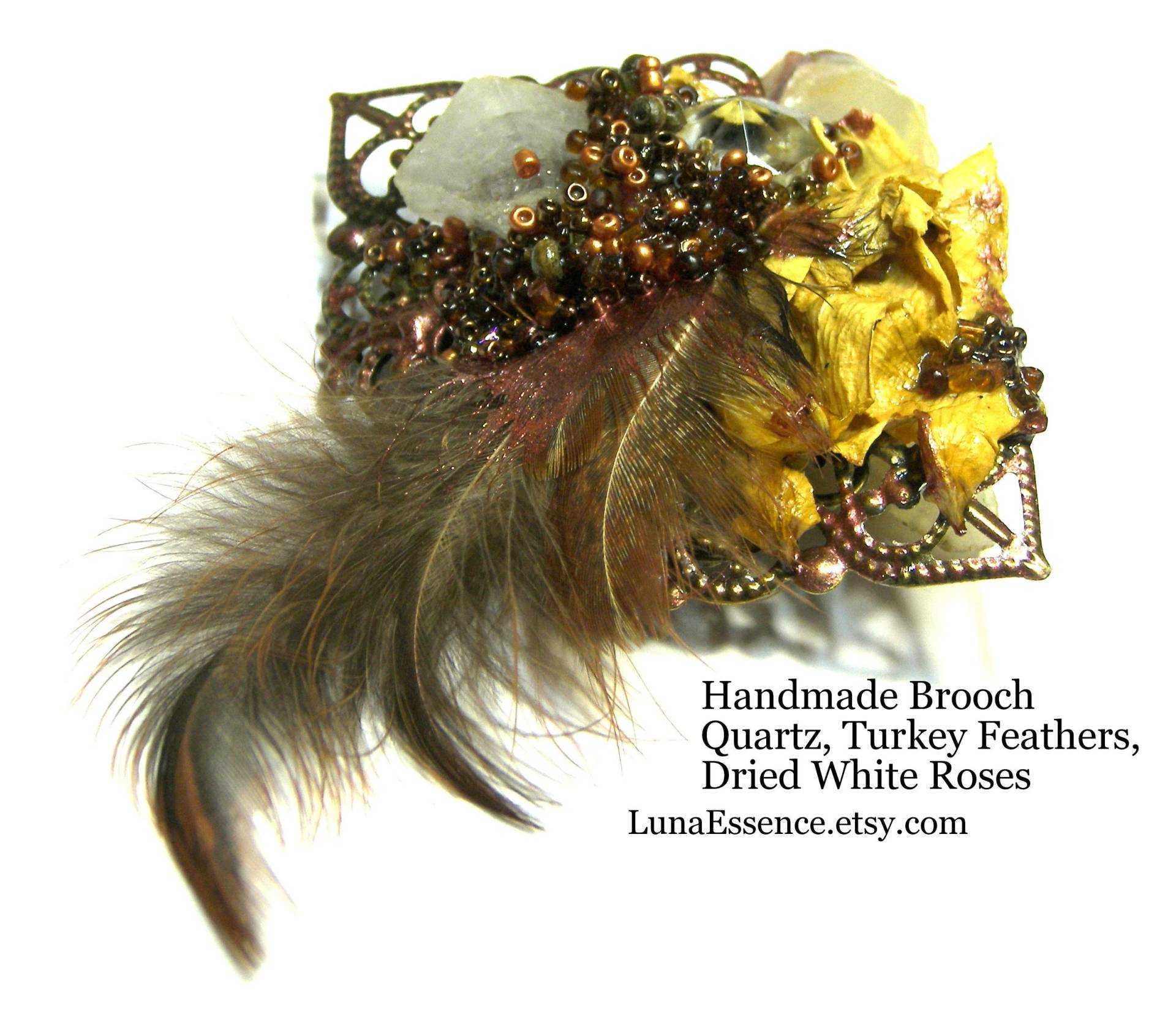 Feder-Filigrane Brosche Feder-Filigrane Brosche von LunaEssence
