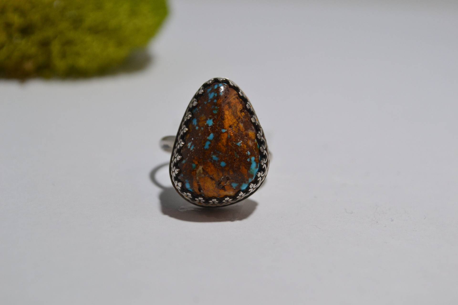 Türkis Und Sterling Silber Ring, Ooak, Damen Größe 7, 5 von LunaHakuna