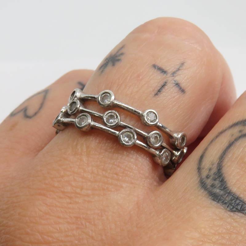 Vintage Sterling Silber Stacking Bands Ringe Set Von 3 von LunaLagoonTreasures