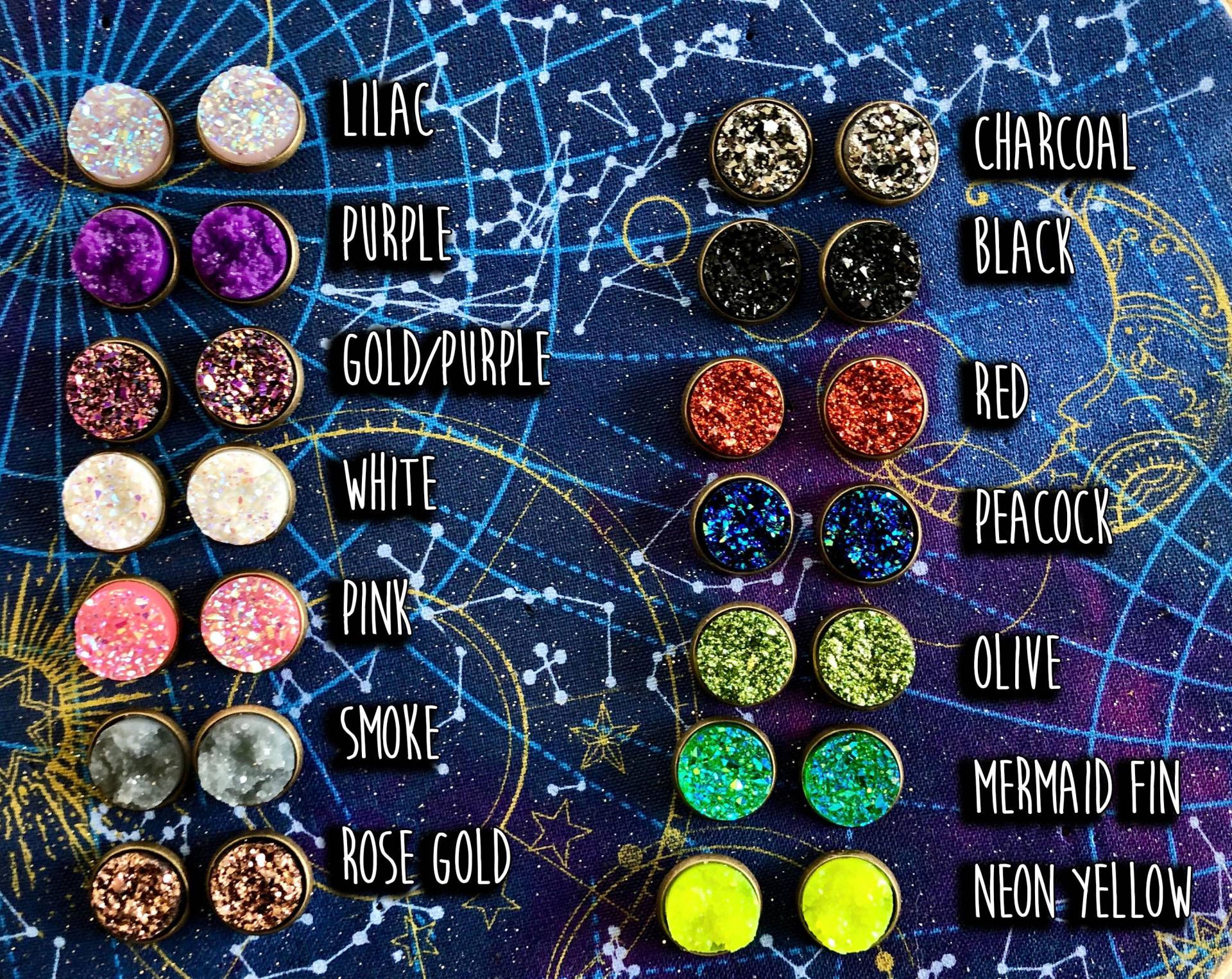 Handgemachte Ohrstecker Aus Druzy Stein Handgemachte Ohrstecker Aus Druzy Stein von LunaLoveByCorinna
