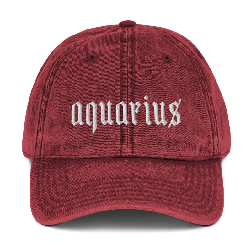 Aquarius Bestickte Baseball Mütze - Sternzeichen Astrologie Vintage Papa Januar Geburtstag Februar Geschenk von LunaLucida