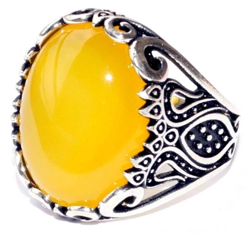 925 Sterling Silber Herrenring Mit Absolut Handgemachtem Echtem Citrin 925 Sterling Silber Herrenring Mit Absolut Handgemachtem Echtem Citrin von LunaSilverJewels