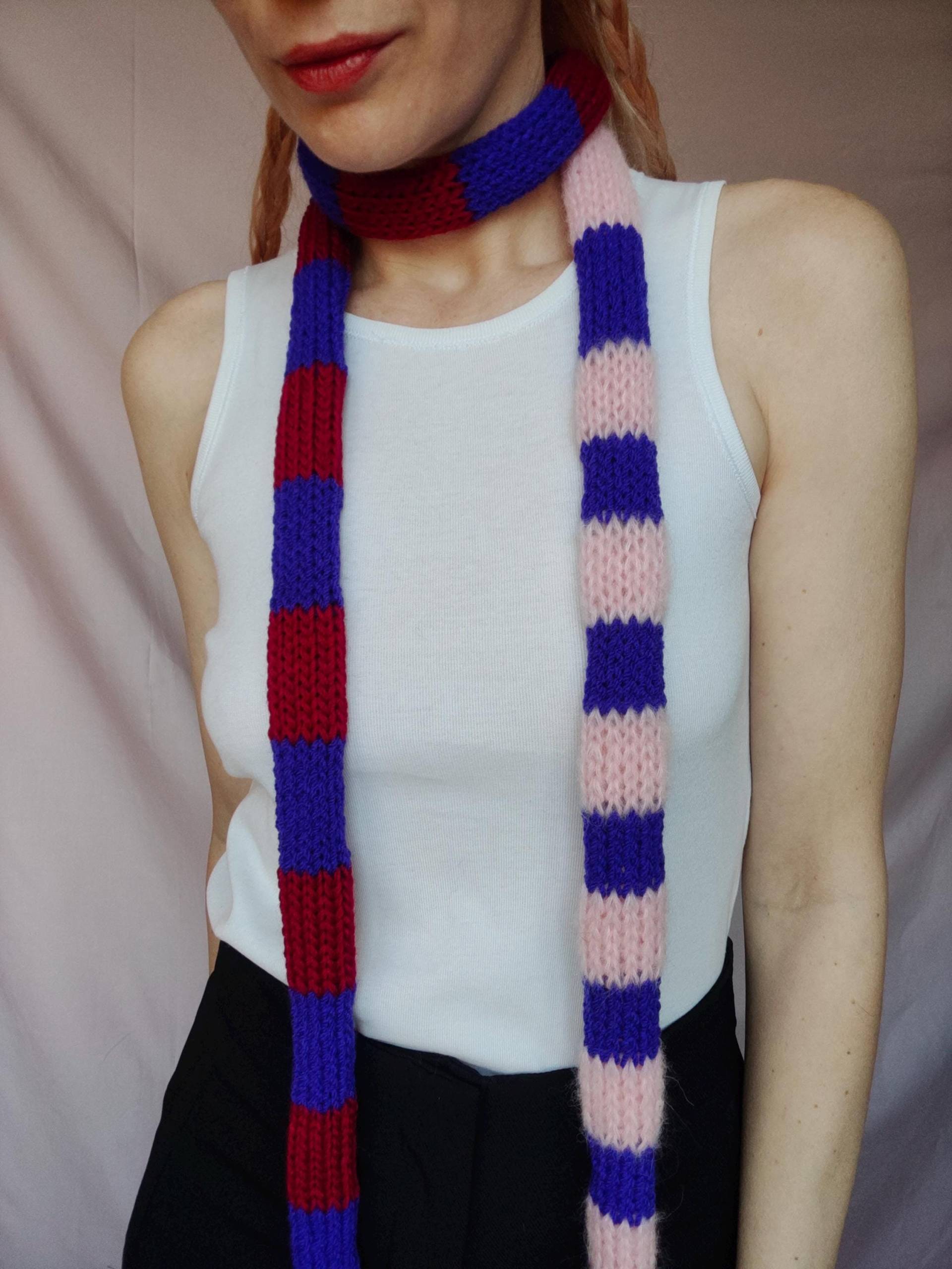 Dünn Gestreifter, Gestrickter Schal Dünn Gestreifter, Gestrickter Schal von LunaUA