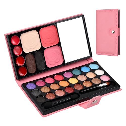 Schmink Paletten Set,Schminkset Frauen Tragbare,Make-Up Paletten Schminkset Mädchen,Schmink Set,Schminksachen Make Up Set (Rosa) von Lunaanda