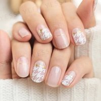 Lunacaca - Snow Houndstooth Nail Art Stickers 24 pcs von Lunacaca