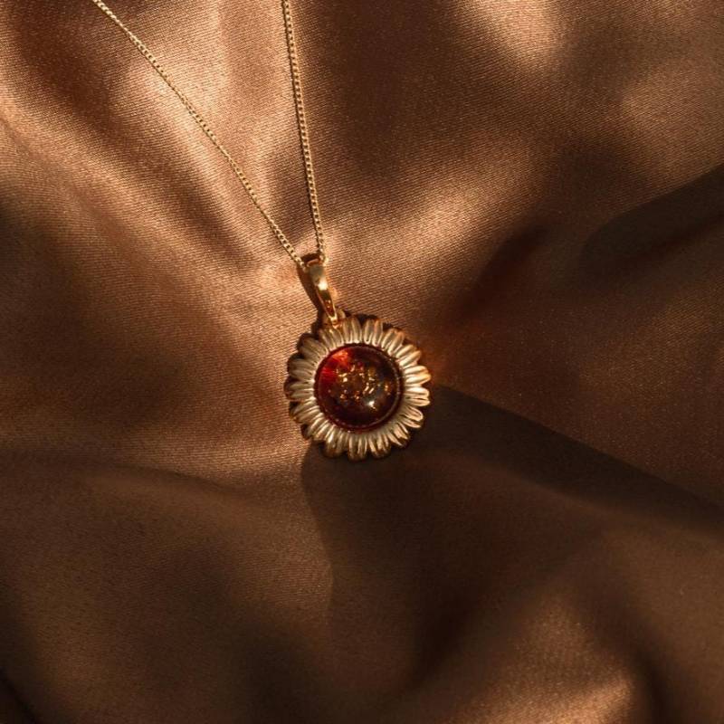 Kette Bernstein-Sonnenblume Kette Bernstein-Sonnenblume von LunaetNoctua