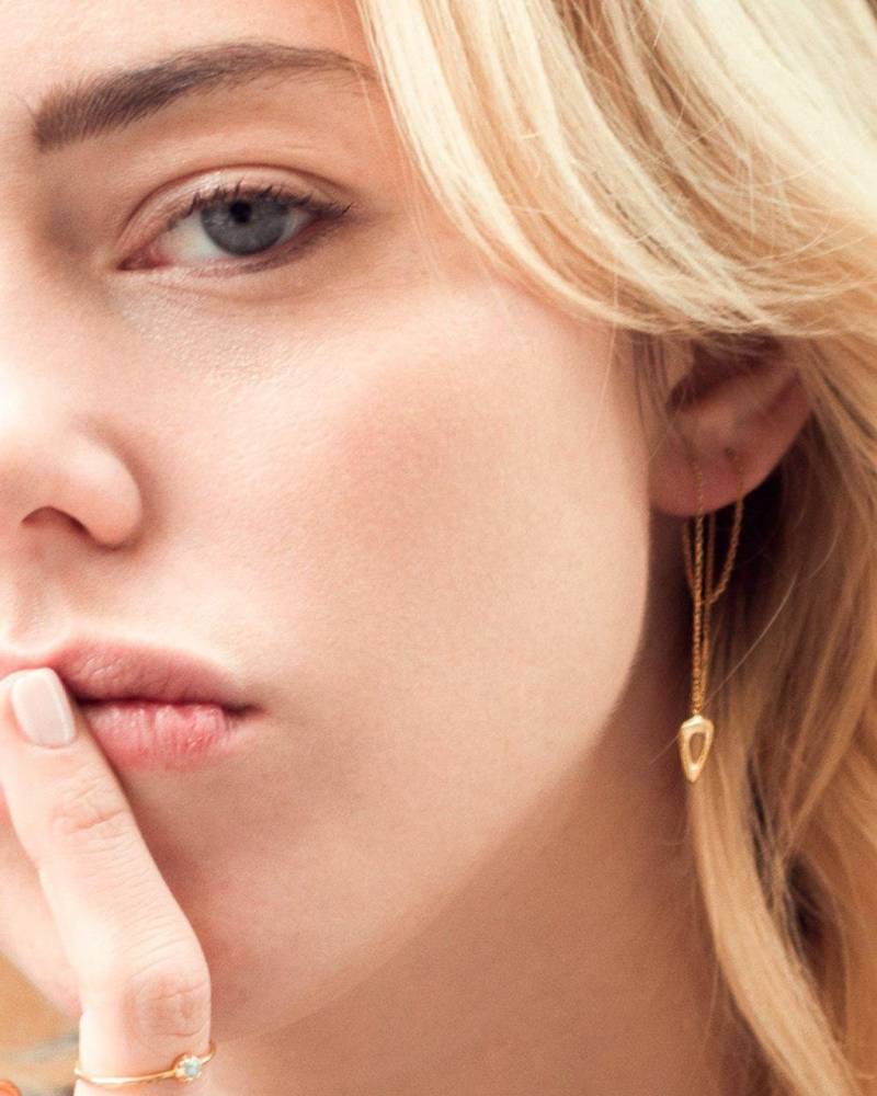 Dangle Threader Ohrringe - Pull Through Long Zarte Kettenohrringe Edgy Earrings String Earring von Lunaijewelry