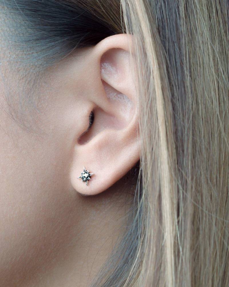 Markasit-Ohrstecker, Silberschmuck - Edelstein-Ohrringe Geschenk Für Mama Starburst-Ohrringe Gold Std049Mcs von Lunaijewelry