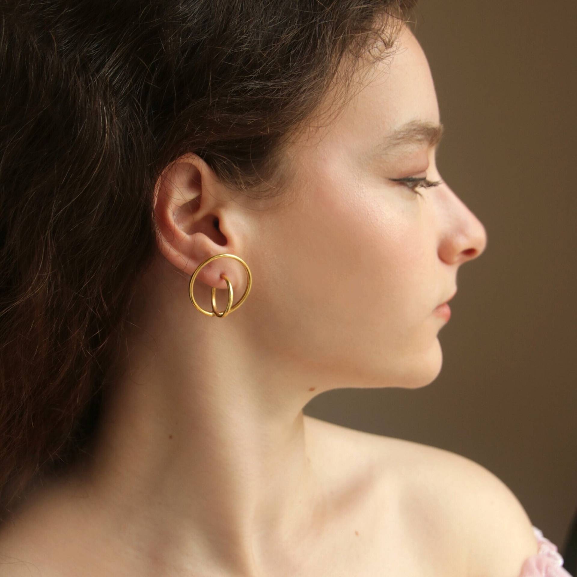 Schlanke Huggie Creolen, Kugel Creolen Aus Sterlingsilber Schlanke Huggie Creolen, Kugel Creolen Aus Sterlingsilber von Lunakjewelry