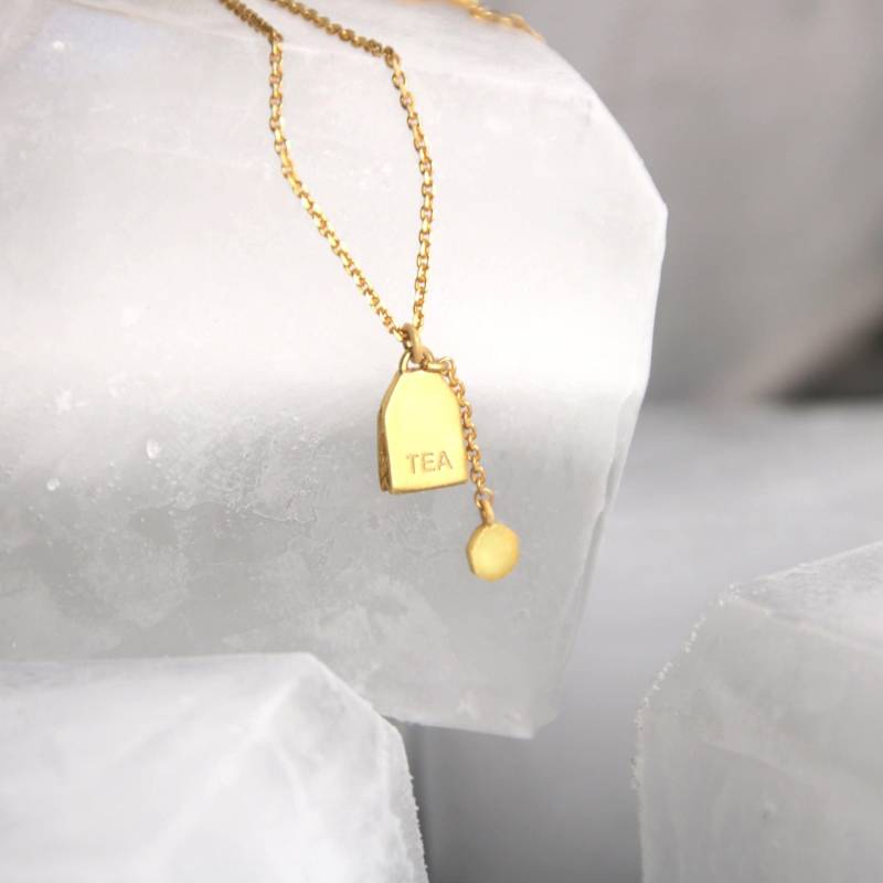 Teebeutel Halskette, Minimalist Sterling Silber Freundschaft Schmuck Teebeutel Halskette, Minimalist Sterling Silber Freundschaft Schmuck von Lunakjewelry