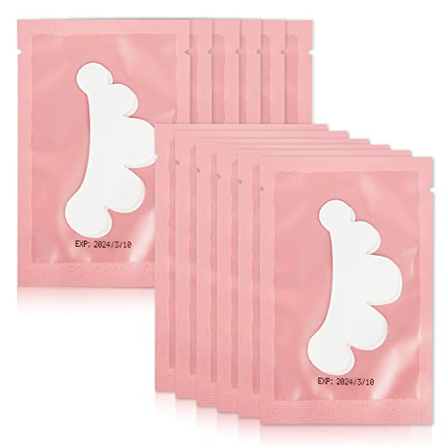 100 Paare Augenpads für Wimpernverlängerung Wimpern Pads Hydrogel Eye Patches Wimpernverlängerung Pad Wimpernlifting Wimpern Färben Eye Gel Patch for Eyelash Extensions(Flower Pink) von Lunamoon