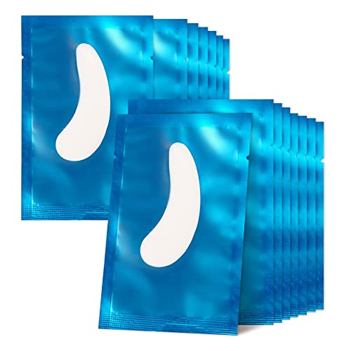 50 Paar Augenpads für Wimpernverlängerung Wimpern Pads Wimpernverlängerung Pad Augenpads Wimpern Lint Free Eye Gel Patch Eyelash Extension Pads Wimpernlifting Pad Lash pads (Willowleaves Blue) von Lunamoon