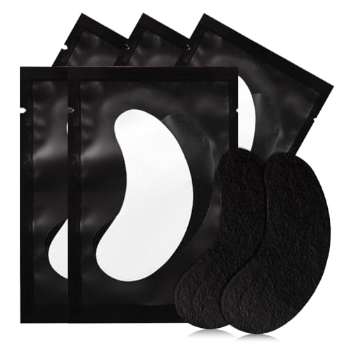 Lunamoon 100Paar Augenpads für Wimpernverlängerung Wimpern Pads UV-Schutz Wimpernverlängerung Pad Wimpernlifting Eye Gel Patch for Eyelash Extensions(BLACK BLACK100) von Lunamoon