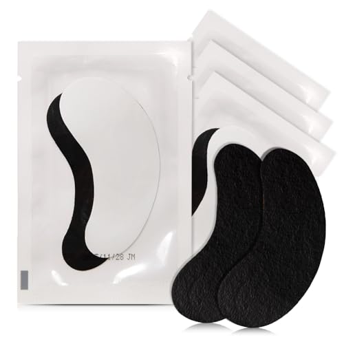 Lunamoon 100Paar Augenpads für Wimpernverlängerung Wimpern Pads Wimpernverlängerung Pad Wimpernlifting Pad Eye Gel Patch for Eyelash Extensions Eyelash Pads (BLACK WHITE100) von Lunamoon
