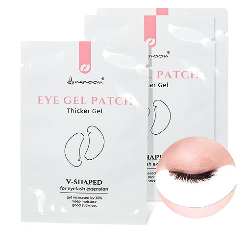 Lunamoon 100Paar Augenpads für Wimpernverlängerung Wimpern Pads Wimpernverlängerung Pad Eyelash V-Pads Wimpern V-Augenpads Wimpernlifting Pad Eye Gel Patch for Eyelash Extension (V-Pink100) von Lunamoon
