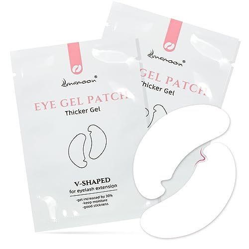 Lunamoon Augenpads für Wimpernverlängerung Wimpern Pads Wimpernverlängerung Pad Eyelash V-Pads V-Wimpern Augenpads Wimpernlifting Pad Eye Gel Patch for Eyelash Extension 50Paar(V-Pink) von Lunamoon