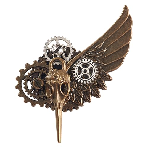 Damen Gothic Legierung Brosche - Steampunk Brosche und Brosche, Retro Robuste Steampunk Brosche aus Legierung | Multifunktionale Brosche mit Zahnrad, Edelstahl Steampunk Brosche für Kleider, Damen Gothic Legierung Brosche - Steampunk Brosche und Brosche, Retro Robuste Steampunk Brosche aus Legierung | Multifunktionale Brosche mit Zahnrad, Edelstahl Steampunk Brosche für Kleider, von Lunaobrik