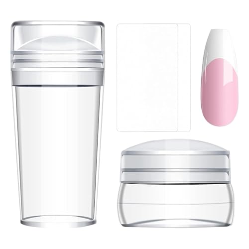 Französischer Nagelstempel - Nagelstempel-Set, Silikon Transparenter elastischer Nagelstempel | Multifunktionaler Maniküre-Stempel mit französischer Spitze und austauschbaren Köpfen für den Französischer Nagelstempel - Nagelstempel-Set, Silikon Transparenter elastischer Nagelstempel | Multifunktionaler Maniküre-Stempel mit französischer Spitze und austauschbaren Köpfen für den von Lunaobrik