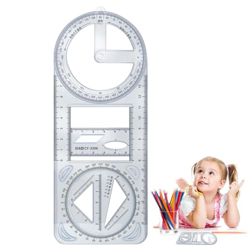 Lunaobrik Mathe-Geometrie-Lineal - Robuste Zeichenlineale für Mathe-Lernhilfen, Wiederverwendbares Messwerkzeug | Zeichenlineal, Flexible Zeichenlineale und Vorlagen für Baumaterialien Messgeräte Lunaobrik Mathe-Geometrie-Lineal - Robuste Zeichenlineale für Mathe-Lernhilfen, Wiederverwendbares Messwerkzeug | Zeichenlineal, Flexible Zeichenlineale und Vorlagen für Baumaterialien Messgeräte von Lunaobrik