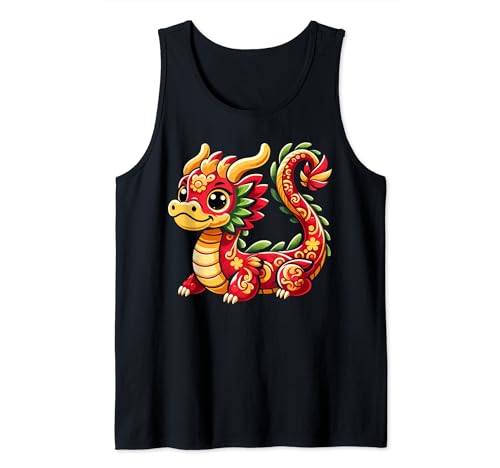 Kinder Chinesisches Neujahr 2024 Baby Drache Kinder Feier Tank Top von Lunar New Year 2024 Chinese New Year