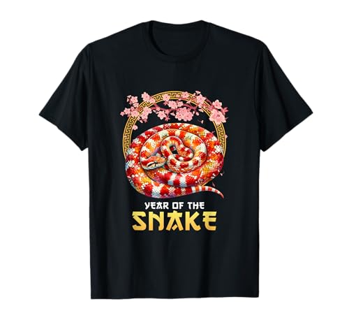 Lunar New Year Chinese Zodiac Apparels Jahr der Schlange Chinesisches Sternzeichen Mondneujahr T-Shirt für Männer und Frauen, Schwarz, S Lunar New Year Chinese Zodiac Apparels Jahr der Schlange Chinesisches Sternzeichen Mondneujahr T-Shirt für Männer und Frauen, Schwarz, S von Lunar New Year Chinese Zodiac Apparels