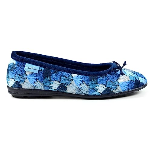Lunar - Damen Hausschuhe Cancun, Mehrfarbig (37 EU) (Blau) von Lunar