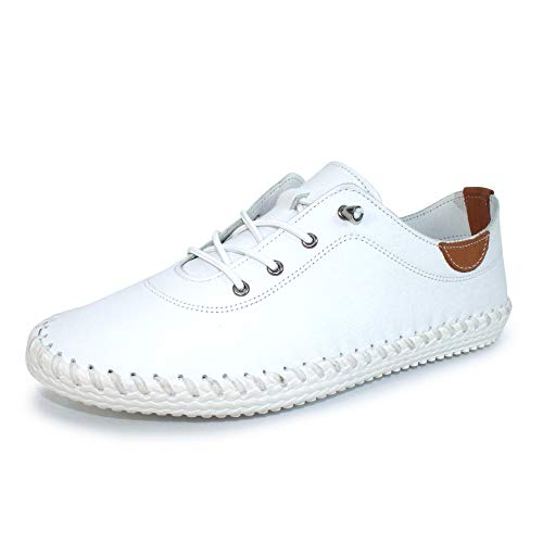 Lunar - Damen Leinenschuhe St Ives, Leder (41 EU) (Weiß) von Lunar