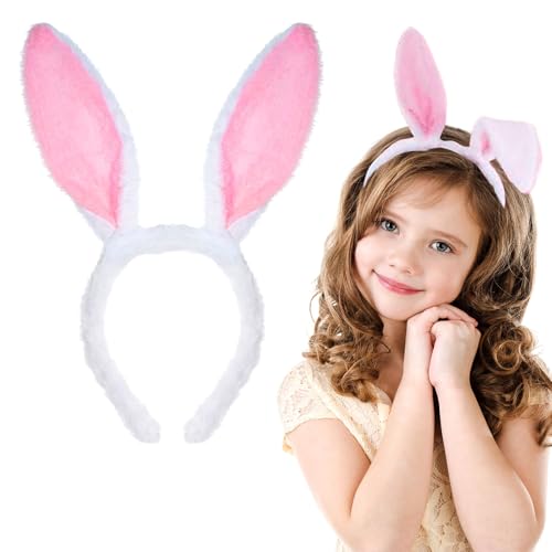 LunarCharm Kaninchen Ohren Stirnband Plüsch Hase Hasenohren Haarreif für Kinder Weihnachten Osterhasen Hüte Kostüm Zubehör Bunny Ear Haarband Haarbänder Karneval Party von LunarCharm