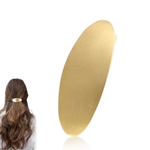 LunarCharm Ovale Haarspange Vintage Metall Große Haarklammer Gold Französische Hochzeit Abschlussball Formale Haaraccessoires für Frauen Mädchen Lang Dickes Haar von LunarCharm