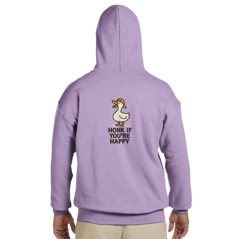 Honk If You're Happy Hoodie - Lustiger Gänserücken Print | Gildan® 18500 von LunarCreationsDE